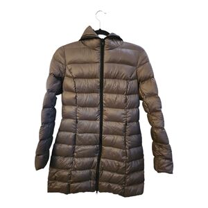 Soia & Kyo Size Medium Brown Down Insulated Long Winter Puffer Jacket